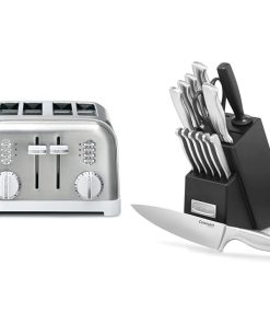 Cuisinart Four Slice Classic Toaster and 15 Piece Knife Set
