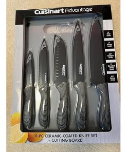 Cuisinart 11-Piece Ceramic-Coated Knife Set with Cutting Board