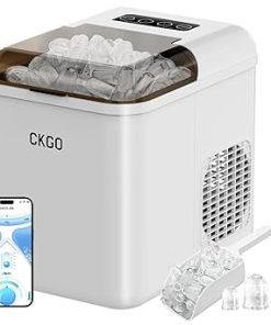 Compact Smart Ice Maker 33 lbs Daily 9 Cubes in 6 Mins App Control