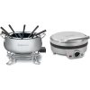Cuisinart 3 Quart Fondue Pot for Chocolate Cheese Broth Oil Stainless Steel  
Mini Belgian Waffle Maker Round Silver Waffle Iron WAF-200P1