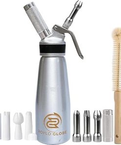 Professional 500 ml Whipped Cream Dispenser with Silicone Grip