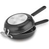 Cuisinart 10-Inch Nonstick Frittata Pan Set in Black Stainless Steel