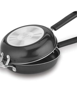 Cuisinart 10-Inch Nonstick Frittata Pan Set in Black Stainless Steel