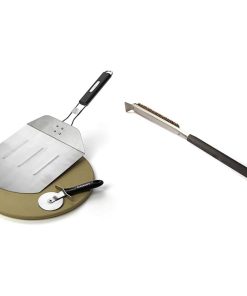Cuisinart 3-Piece Pizza Grilling Set with Cleaning Brush and Pizza Stone