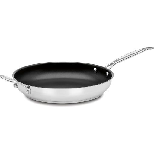 Cuisinart 12 Inch Open Skillet with Helper Handle PFAS Free Nonstick