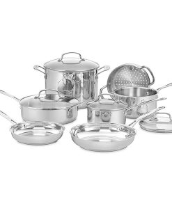 Cuisinart 11-Piece Stainless Steel Cookware Set Chef Classic
