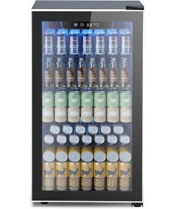 130 Can Mini Fridge Beverage Cooler with Adjustable Temperature Control
