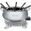 Cuisinart 3 Quart Fondue Pot for Chocolate Cheese Broth Oil Stainless Steel  
Mini Belgian Waffle Maker Round Silver Waffle Iron WAF-200P1 3