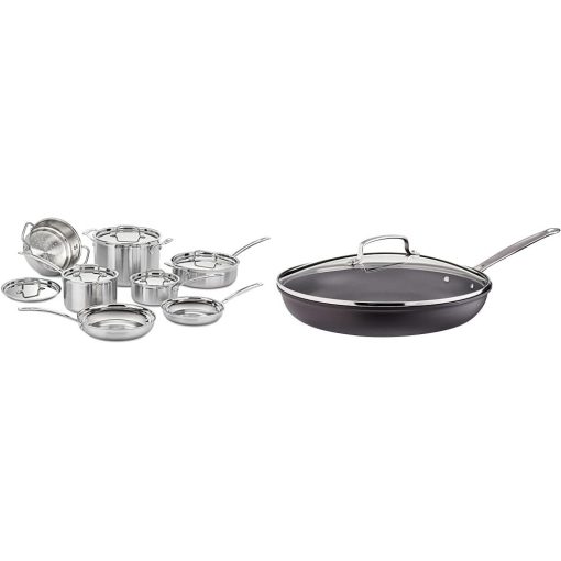 Cuisinart MultiClad Pro 12 Piece Cookware Set and 12 Inch Skillet