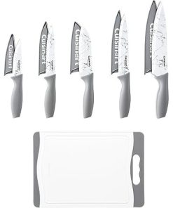 Cuisinart 11 Piece Cutting Board and Cutlery Set Grey Marble C55CB11PGM