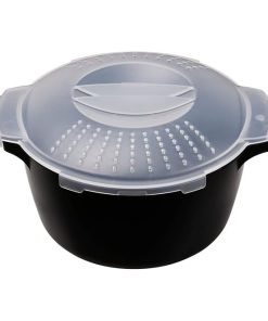 Small Micro Cookware 1 Quart Microwave Steamer for Vegetables BPA Free