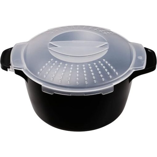 Small Micro Cookware 1 Quart Microwave Steamer for Vegetables BPA Free