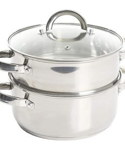 Oster Sangerfield 3 Quart Stainless Steel Dutch Oven with Steamer Basket